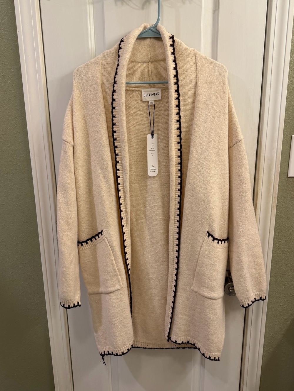 Olive + Oak cream brown cardigan